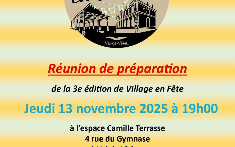 Village en Fête ! Réunion de préparation