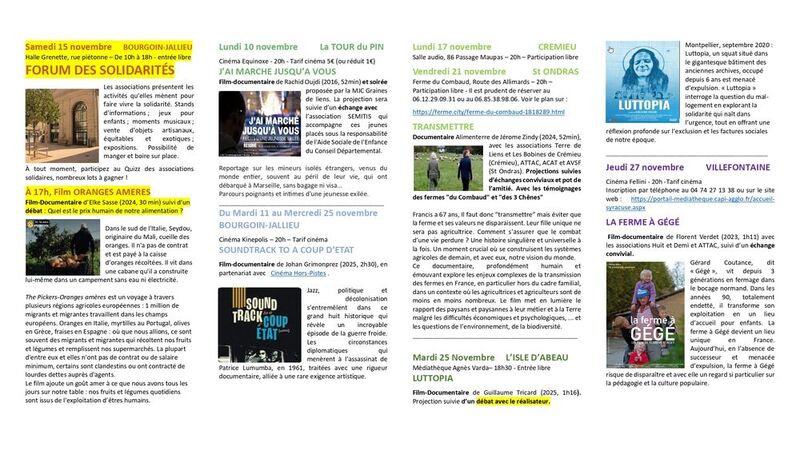 Festival des solidarités Festival des solidarités