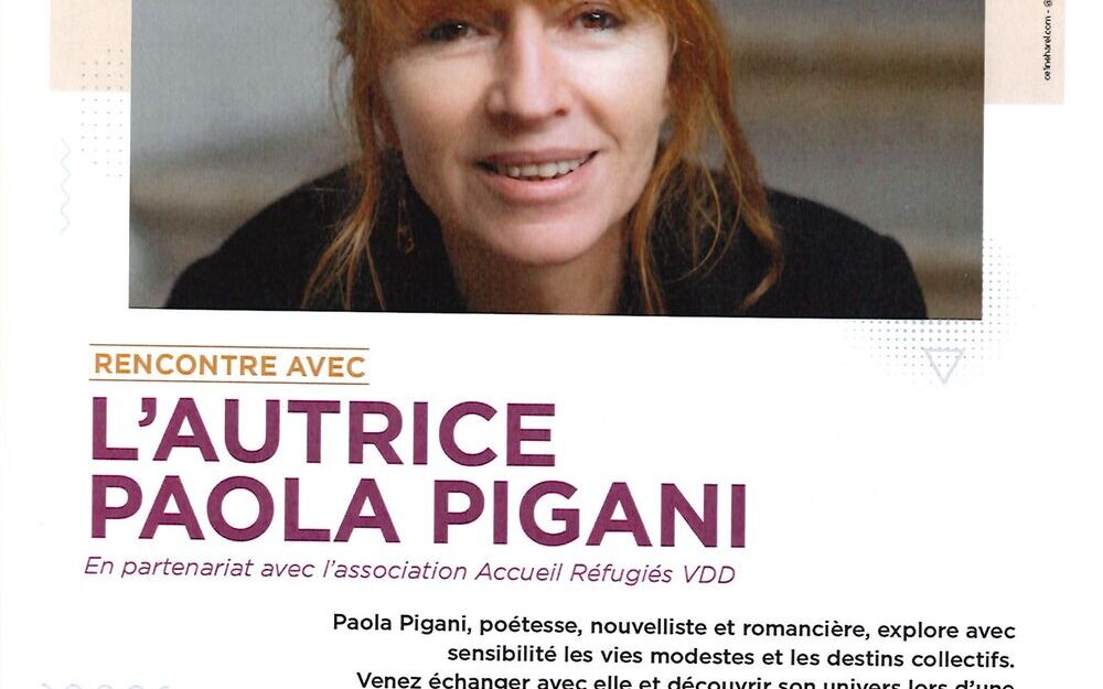 Rencontre avec l'autrice Paola PIGANI en partenariat avec l'association Accueil Réfugiés VDD