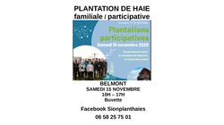 Plantation de haie familiale / participative Plantation de haie familiale / participative