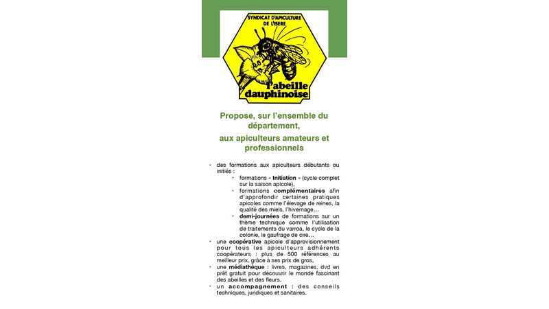 Formations aux apiculteurs débutants ou initiés