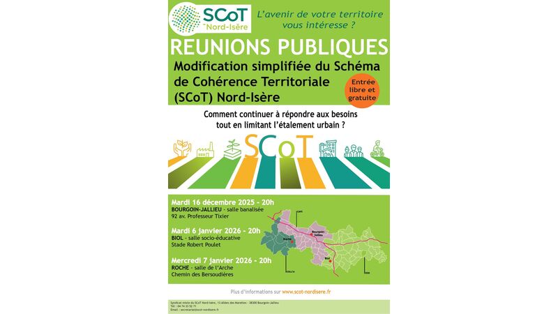 Réunions publiques du SCOT Nord-Isère Réunions publiques du SCOT Nord-Isère