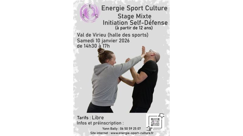 Energie Sport Culture Stage Mixte Initiation Self-Défense Energie Sport Culture Stage Mixte Initiation Self-Défense