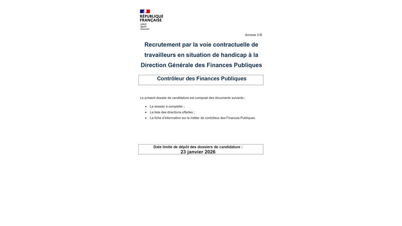 Recrutement par voie contractuelle de travailleurs en situation de handicap Recrutement par voie contractuelle de travailleurs en situation de handicap