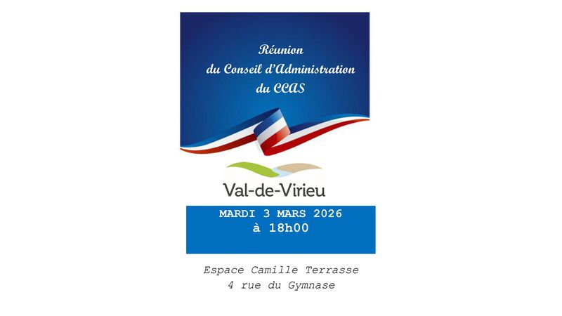 Réunion du Conseil d'Administration du CCAS Réunion du Conseil d'Administration du CCAS
