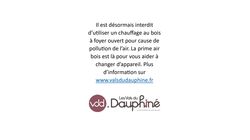 Interdiction d'utiliser un chauffage bois à foyer ouvert Interdiction d'utiliser un chauffage bois à foyer ouvert