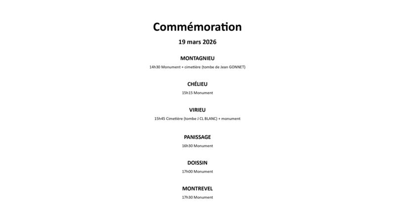 Commémoration 19 mars