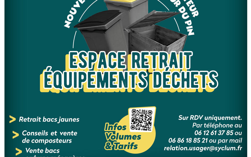 Nouveauté SYCLUM / Point de retrait équipement déchêts Nouveauté SYCLUM / Point de retrait équipement déchêts