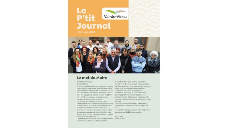 Le P'tit journal n°20 - Avril 2026 Le P'tit journal n°20 - Avril 2026