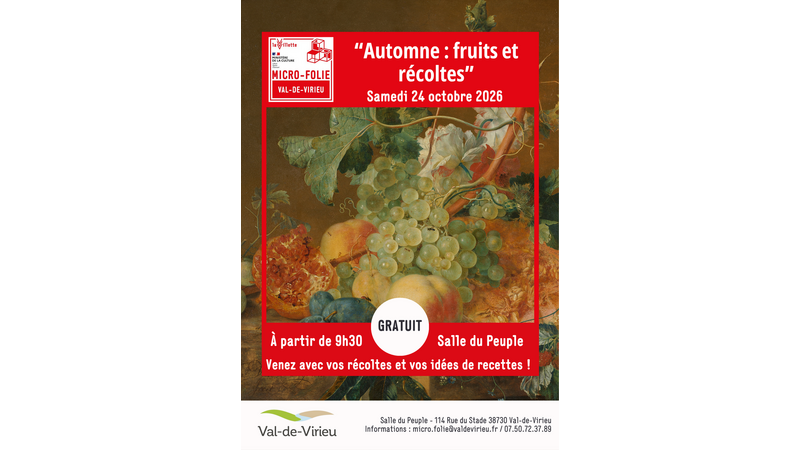 Micro Folie : "L'automne : fruits et récoltes"