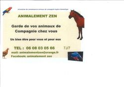 ANIMALEMENT ZEN Garde de vos animaux de compagnie chez vous